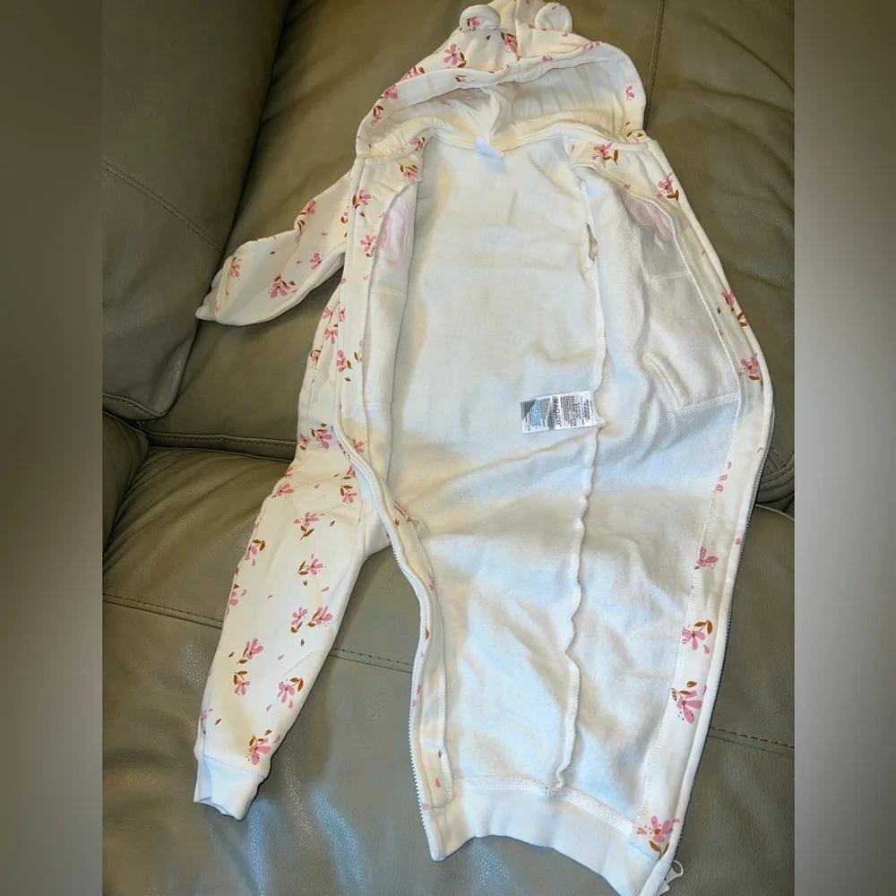 Baby GAP Floral Hooded Onesie 18-24 months - Picture 7 of 9